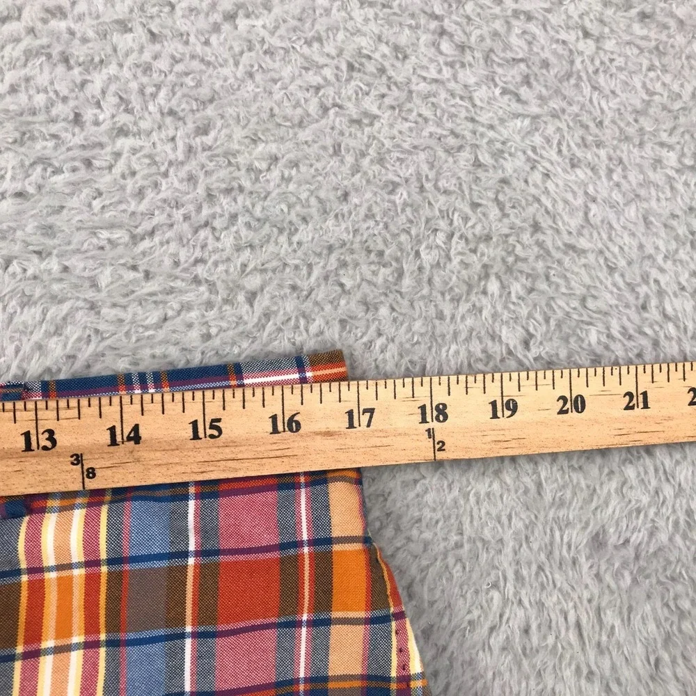 Peter Millar Shorts Mens 34 Colorful Madras Plaid 100% Cotton 8
